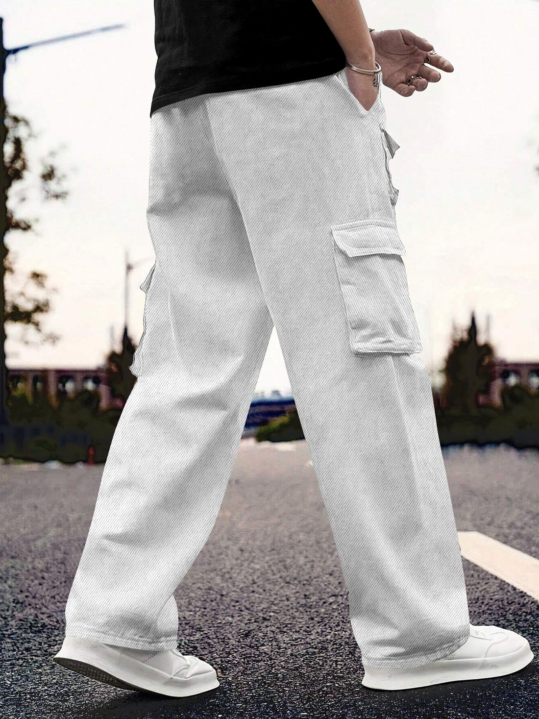 Cargo Cotton for Men.Track Pant for Men.Oversize Cargo Trouser.Men's Oversized Cargo Utility Joggers.Multi Poket pent.Combo Pack Of 2