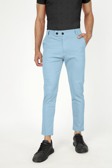 Sky Lycra Stretchable Formal Slim Fit Trouser Pant
