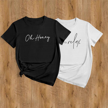 ROUND NECK REGULAR FIT HALF SLEEVE STRETCHABLE WOMEN T-SHIRT.ARTICLE PRINTED TSHIRT.BEST USE OFFICE,GYM,YOGA,BEACH (PACK OF 2)