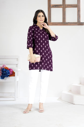 Soft & Stylish Maroon Cotton Tops and Tunics for Women.