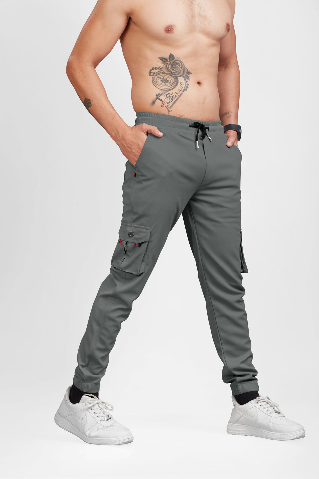 Men Dark Grey Cargo || Men Cargo Pants || Men Cargo Pants Cotton || Cargos for Men || 6 Poket