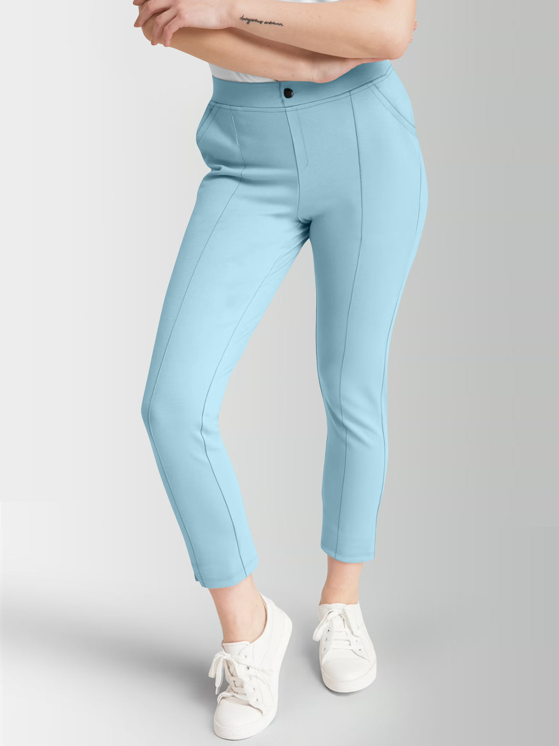 Women's Sky Skinny Fit High Rise Clean Look Regular Length Stretchable Trouser.Track Pant.Jogger.Pant.Body Fit Pent.Formal Trouser.