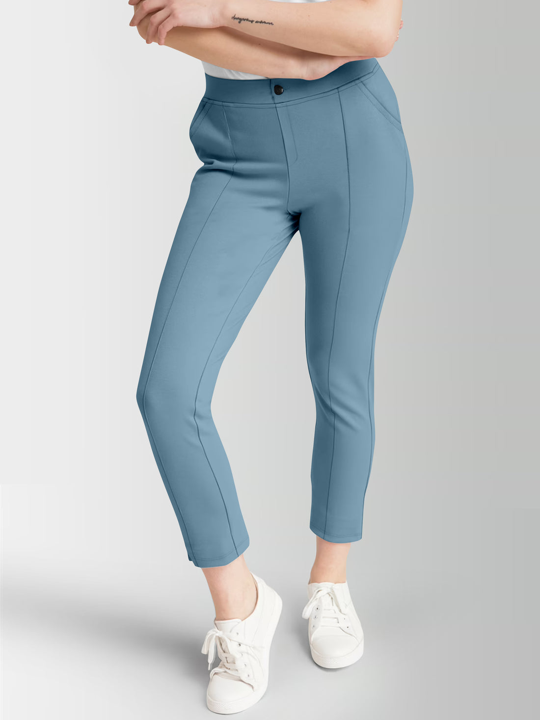 Women's Mint Skinny Fit High Rise Clean Look Regular Length Stretchable Trouser.Track Pant.Jogger.Pant.Body Fit Pent.Formal Trouser.