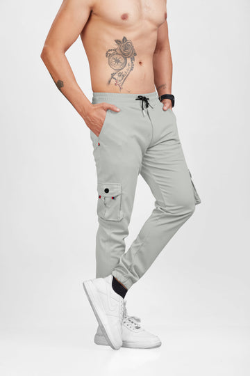 Men Light Grey Cargo || Men Cargo Pants || Men Cargo Pants Cotton || Cargos for Men || 6 Poket