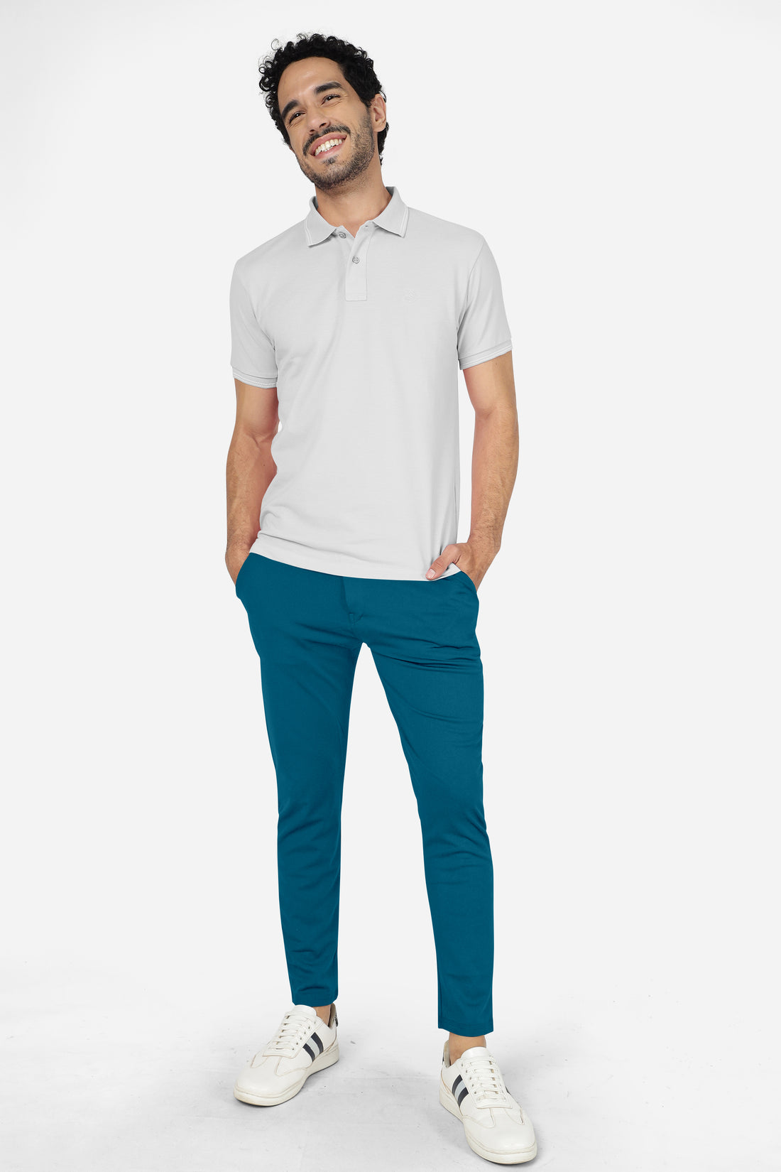 Formal Stretchable Teal Blue Pant with Expandable Waist for Men. Regular Fit, Flat Front, Premium Lycra Fabric Pants for Office, Party and Casual Wear