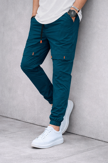 Men’s Premium Cargo Joggers with Elastic Waist & Drawstring