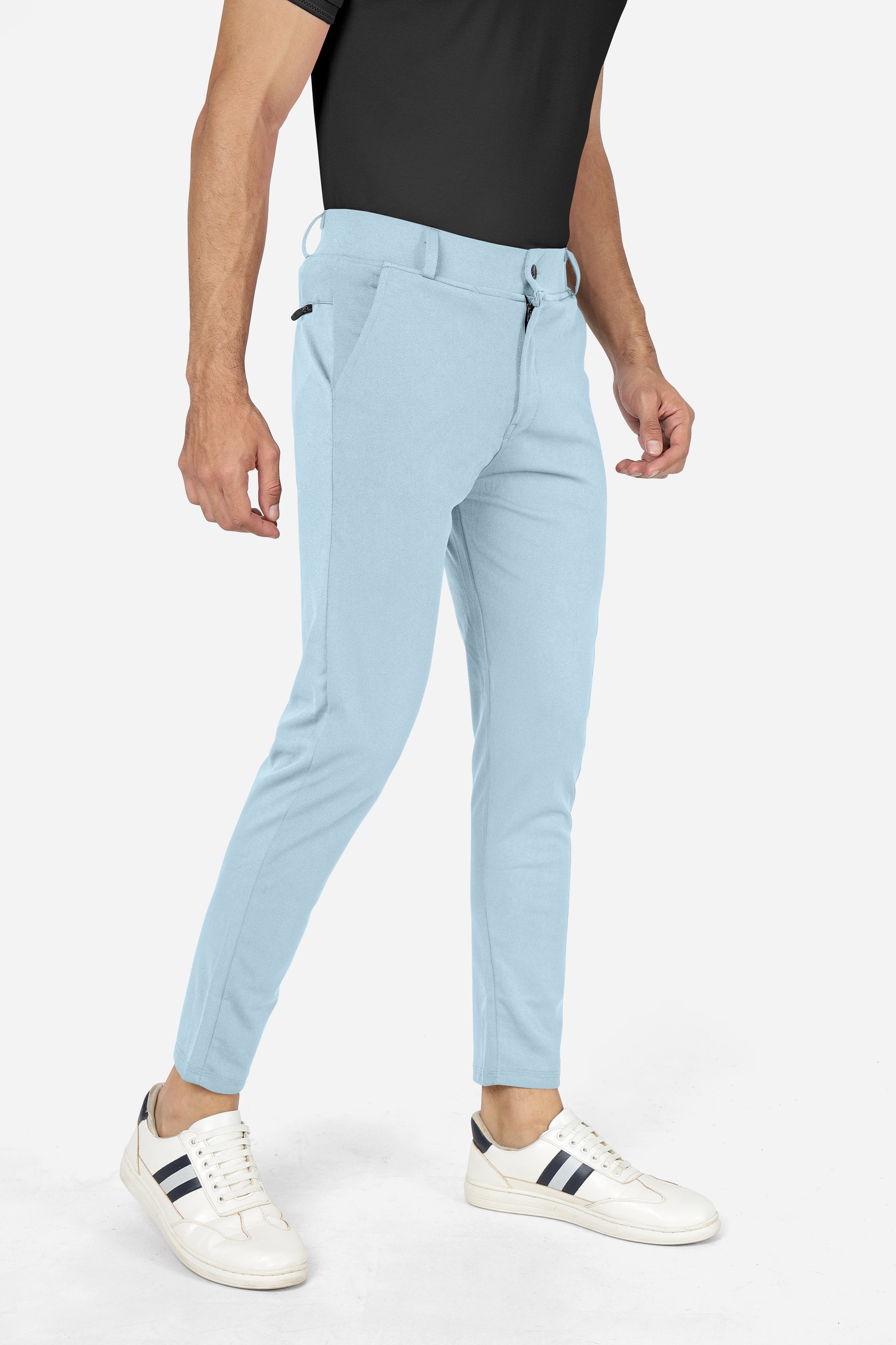 Formal Stretchable Sky Pant with Expandable Waist for Regular Fit, Flat Front, Premium Lycra Fabric Pants for Office, Party and Casual Wear